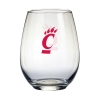 Cincinnati Bearcats Stemless C-Paw Wine Glass Image